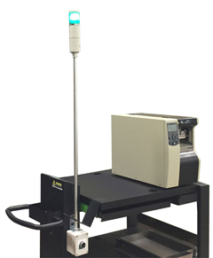 B148 "NEWCASTLE SYSTEMS, SAFETY LIGHT W/36" POLE,"<br />Safety light, 36" pole