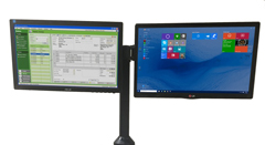 B267 NEWCASTLE SYSTEMS, DUAL MONITOR HOLDER, POST MOUNT, SIDE BY SIDE, 20 LB CAPACITY, UP TO 27"" DISPLAYS, NC/NR REQUIRED