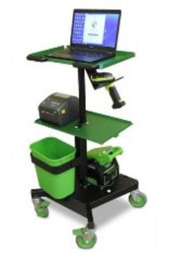 LT503 NEWCASTLE SYSTEMS, INDUSTRIAL LAPTOP CART, SMALL POWER PACKAGE W/312 WH SLA BATTERY (26 AH)
