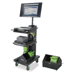 NB300NU2-S NEWCASTLE SYSTEMS, MID-RANGE NB SERIES SLIM WORKSTATION W/ POWERSWAP NUCLEUS LITHIUM SYSTEM PROVIDES POWER FOR LAPTOP, LCD & SMALL/MIDRANGE BARCODE PRINTER FOR 8 HOURS, DEPLETED BATTERY CAN BE SWAPPED<br />Midrange Slim cart w/2 battery NU system