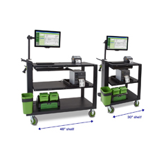 PC495NU4 "NEWCASTLE SYSTEMS, HEAVY-DUTY POWERED CART (48") POWERSWAP NUCLEUS, CLASSIC LITHIUM SYSTEM W 4 460 WH SWAPPABLE BATTERIES AND CHARGING STATION"<br />HD cart (48") w/4 battery Nucleus system
