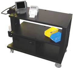 PC490PSNU "NEWCASTLE SYSTEMS, PC SERIES 30" INDUSTRIAL CART WITH MOUNTING BRACKETS FOR PWD2C (NO POWER)"<br />HD cart (30") w/mounting brackets