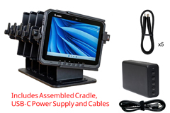 102531 PROCLIP USA, 5-SLOT DESKTOP CHARGING DOCK WITH SHORT CABLES FOR ZEBRA ET60, ET65 WINDOWS (FULLY ASSEMBLED)