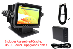 102532 PROCLIP USA, 5-SLOT DESKTOP CHARGING DOCK WITH LONG CABLES FOR ZEBRA ET60, ET65 ANDROID (FULLY ASSEMBLED)<br />ProClip 5-Slot Desktop Charging Dock wit