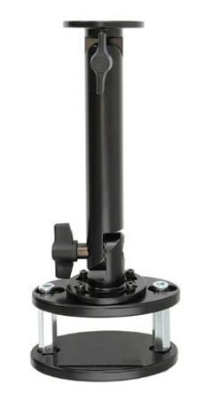 216205 PROCLIP USA, FORKLIFT CLAMP MOUNT WITH 90 DEGREE OFFSET 8 INCH PEDESTAL MOUNT HD - 5MM PLATE FOR M5 FASTENERS (RND BASE LARGE TEETH, RND BASE SMALL TEETH, WING NUTS)