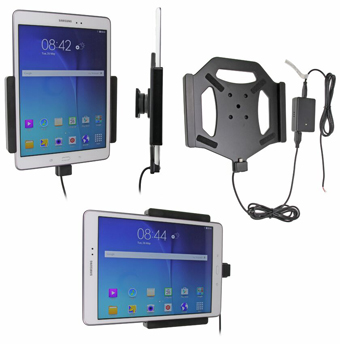 513737 PROCLIP USA, NCNR, CHARGING HOLDER WITH TILT SWIVEL AND STRAIGHT POWER CORD FOR HARD-WIRED INSTALLATION; GALAXY TAB A 9.7