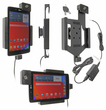 536708 PROCLIP USA, NCNR, CHARGING HOLDER WITH KEY LOCK, TILT SWIVEL FOR HARD-WIRED INSTALLATION; LG G PAD 7.0