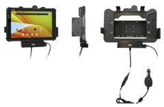 712455 PROCLIP USA, POGO PIN CHARGING CRADLE WITH USB A HOST PORT AND CIGARETTE LIGHTER ADAPTER FOR ZEBRA ET40 ET45 10 WITH RUGGED BOOT SUPPORTS EXPANSION BACK