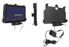713435 PROCLIP USA,  PROCLIP CHARGING HOLDER WITH TILT-SWIVEL, USB TYPE-A HOST PORT AND HARD-WIRED POWER SUPPLY FOR SAMSUNG GALAXY TAB ACTIVE5 PRO