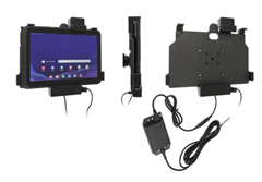 747329 PROCLIP USA, NCNR, CHARGING HOLDER, TILT-SWIVEL, USB TYPE-A HOST PORT, SPRING LOCK AND HARD-WIRED POWER SUPPLY FOR SAMSUNG GALAXY TAB ACTIVE4 PRO