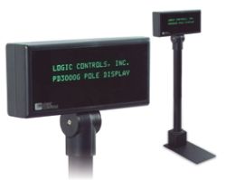 PD3900-PTBLK LOGIC CONTROLS, POLE DISPLAY, 5MM 2X20, BLACK, SERIAL PASS THROUGH