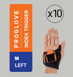 G006-ML-10 PROGLOVE, INDEX TRIGGER 10 PCS. PACK - LEFT HAND SIZE MEDIUM