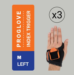 G006-ML-3 PROGLOVE, INDEX TRIGGER 3 PCS. PACK - LEFT HAND SIZE MEDIUM