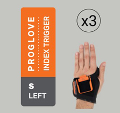 G006-SL-3 PROGLOVE, INDEX TRIGGER 3 PCS. PACK - LEFT HAND SIZE SMALL