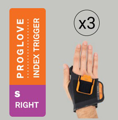 G006-SR-3 PROGLOVE, INDEX TRIGGER 3 PCS. PACK - RIGHT HAND SIZE SMALL