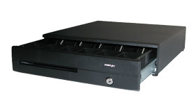 CR6310B-8008 POSIFLEX, PLEASE USE CR6310B, CASH DRAWER, CR6300, PRINTER DRIVEN, 16.85IN X 18.11IN X 3.94IN, ANTI-SCRATCH PAINT, BLACK, KEY 8008, CABLE INCLUDED