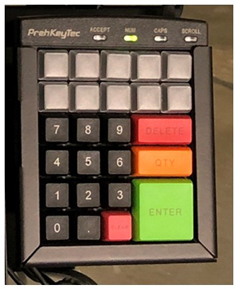 90328-056-1805 PREHKEYTEC, MCI30 SIDE MOUNT KEYBOARD FOR GROCERY