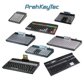 90328-101-1805 PREHKEYTEC, BLACK MCI 60 PROGRAMMABLE KEYBOARD WITH MSR, KEYLOCK, USB, MOQ OF 100