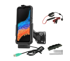 RAM-B-101-225B2-SAM84-V7B1U RAM MOUNTS, UNPKD RAM XCOVER6 PRO BUNDLE WITH RAM SKIN W/ BACKING PLATE AND HARDWIRE CHARGER