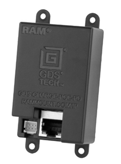 RAM-GDS-CHARGE-POE-PDU RAM MOUNTS, RAM POE TO PD CHARGER IN PLASTIC HOUSING FOR WALL RECEPTACLE WITH JST FEMALE AND RJ45 FEMALE