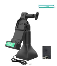 RAM-GDS-DOCK-D11-7-U4E RAM MOUNTS, UNPKD RAM GDS UNICONN D11 DOCK 7" POLE WITH D-SHAPE AND POWER OVER ETHERNET