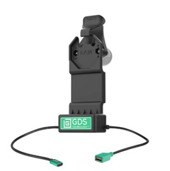 RAM-GDS-DOCK-U1CDU RAM MOUNTS, GDS POWER + USB-A DATA SNAP IN VEHICLE DOCK FOR OCTAGON BUTTON