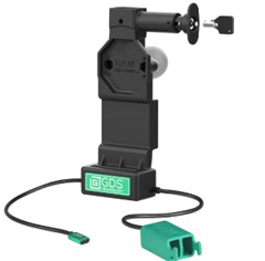 RAM-GDS-DOCKL-U4CPU RAM MOUNTS, GDS LOCKING POWER ONLY UNI-CONN LATCH STYLE VEHICLE DOCK