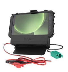 RAM-HOL-SAM61PD2U RAM, UNPKD EZ-ROLLR DOCK POWER DATA W/ 2 USB-A FEMALE SOCKETS FOR SAMSUNG TAB ACTIVE2 TAB ACTIVE3 W/ SPEAKER BOX