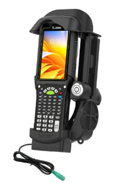RAM-HOL-ZE32PLU RAM MOUNTS, UNPKD LOCKING POWER ONLY RAM SPRING LOADED CRADLE FOR ZEBRA MC9300 SCANNER