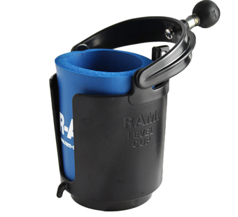 RAM-B-132BU UNPKD RAM DRINK CUP HOLDER W/ 1- BALL RAM MOUNT, ACCESSORY, UNPACKED, DRINK CUP HOLDER W/ 1" BALL RAM MOUNT, UNPKD RAM DRINK CUP HOLDER W/ 1" BALL<br />RAM MOUNTS RAM-B-132BU LEVEL CUP 16OZ DRINK HOLDER WITH BALL WITH B SIZE 1 BALL