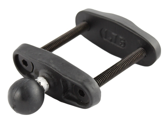 RAM-B-247U-17 RAM MOUNT, UNPK RAM CLAMP BASE W/BALL 1.7 MAX WIDTH