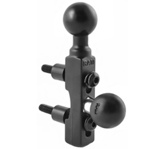 RAM-B-309-2 RAM MOUNT, RAM MOTORCYCLE HANDLEBAR BASE WITH 2 BALLS