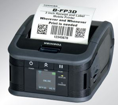 B-FP3D-GH30-QM-R "TOSHIBA, 3" PORTABLE PRINTER, PLUS MODEL(WITH PEEL-OFF), USB/BLUETOOTH, WITH NFC, LABELAND RECEIPT"