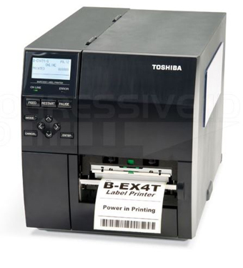 BEX4T1GS12DS03-OPEN-BOX TOSHIBA, THERMAL BARCODE PRINTER, BEX41T, 4IN WIDE, 200 DPI, NEAR EDGE, WITH DAMPER, 14 IPS, RIBBON SAVE, LAN, USB, SERIAL, POWER CORD