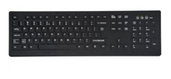 KBA-CK104S-BNUN-FC TG3, MUST CALL FOR QUOTE, MOQ OF 50 UNITS, CK104S, CLEANABLE, SEALED KEYBOARD, 104 KEY, LOW PROFILE, WASHABLE, USB, BLACK, RUBBER