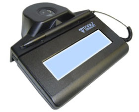 TF-LBK464-HSB-R TOPAZ, IDGEM LCD 1X5, SIGNATURE PAD AND FINGERPRINT SCANNER COMBO (USB/BACKLIT), WITH SOFTWARE, NON-CANCELABLE, NON-RETURNABLE This Part Number was changed from TPZZ-TF-LBK464-HSB-R