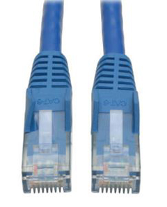 N201-010-BL TRIPP-LITE CAT6 (550MHZ) BLUE MOLDED SNAGLESS PATCH CABLE RJ45M/M - 10 FEET TRIPP-LITE, CAT6 (550MHZ) BLUE MOLDED SNAGLESS PATCH CABLE RJ45M/M, 10 FEET 10FT CAT6 GIGABIT BLUE PATCH CABLE RJ45M/RJ45M SNAGLESS MOLDED