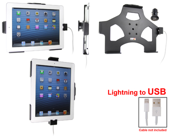 514453 PROCLIP USA, NCNR, HOLDER WITH CABLE ATTACHMENT- APPLE IPAD 4 (USB-LIGHTNING) AND USB CAR CHARGER