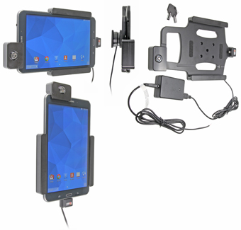 536637 PROCLIP USA, CHARGING HOLDER WITH TILT SWIVEL AND KEY LOCK FOR HAR WIRED INSTALLATION - SAMSUNG GALAXY TAB 4 8 INCH