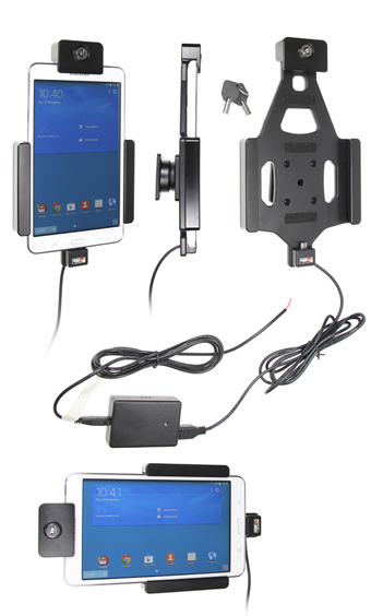 536682 PROCLIP USA, CHARGING HOLDER WITH TILT SWIVEL AND KEY LOCK. FOR HARD WIRED INSTALLATION SAMSUNG GALAXY TAB 4 7"