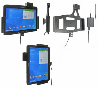 547632 PROCLIP USA, CHARGING HOLDER WITH TILT SWIVEL AND SPRING LOCK FOR HARD WIRED INSTALLATION SAMSUNG GALAXY TAB 4 10.1