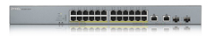 GS1350-26HP ZYXEL NETWORKS, GS1350-26HP - 24-PORT GIGABIT POE+ L2 WEB MANAGED SWITCH (375W) W/2 SFP UPLINK W/1Y NEBULA INCLUDED