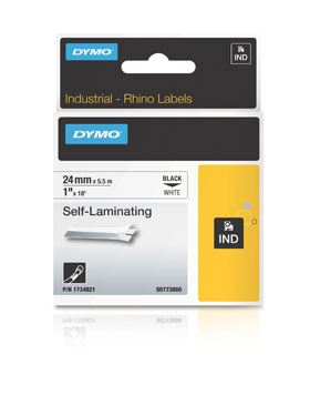 1734821 DYMO, CONSUMABLES, THERMAL TRANSFER VINYL 1"(25MM) X 1"(25MM) SELF LAMINATING LABELS, WHITE, PERMANENT ADHESIVE, UL969, FOR USE IN DYMO INDUSTRIAL LABEL PRINTERS, 1 CARTRIDGE PER CASE,PRICED PER CASE