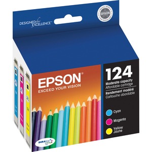 T124520-S MODERATE-CAP INK CART CLR MLTPK(CMY) SEN MODERATE CAPACITY INK CARTRIDGE COLOR MULTIPACK CMY SENSORMATIC