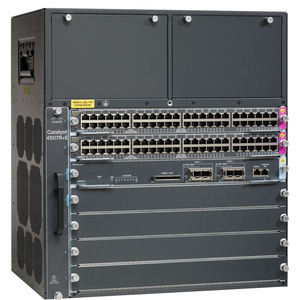 WS-C4507R-E Catalyst 4500 Chassis (E-Series, 7-Slot, Fan, Red Sup Capable and No Power Supply) Catalyst4500E 7 slot chassis f for 48Gbps/slot Catalyst 4500E (7-Slot Chassis for 48Gbps/Slot) CATALYST 4500E 7SLOT CHASSIS FOR 48GBPS/SLOT CAT4500 E-SERIES 7SLOT CHASSIS FAN NO PS RED SUP CAPABLE BNDL CAT4500 E SERIES 7SLOT CHASSIS FAN RED SUP PLS SEE NOTE CATALYST4500E 7 SLOT CHASSIS FOR 48GBPS/SLOT CONFOG ONLY