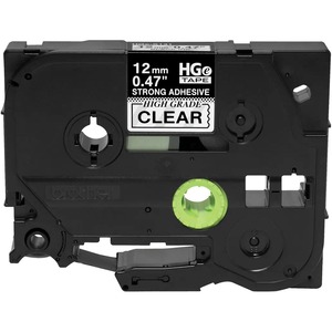HGES1315PK HGES1315PK BLACK ON CLEAR - 5 PACK 5PK BLACK ON CLEAR 0.47IN EXTRA 26.2FT HGES1315PK BLK ON CLEAR - 5P<br />BROTHER MOBILE, 5 PACK, 0.47 IN X 26.2 FT (12MM X 8M), BLACK INK ON CLEAR LABEL, COMPATIBLE WITH PTE100, E300, E500, E550W, 9700, 9800, 18RKT