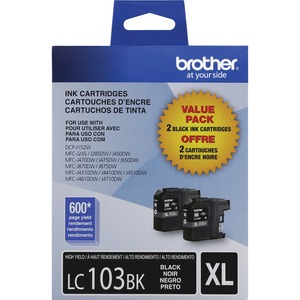 LC1032PKS HIGH YIELD INK CART- BLACK 2PKS 2PK BLACK INK CARTRIDGE HIGH YIELD FOR MFC-J285DW MFC-J470DW 2-PACK OF INNOBELLA HIGH YIELD (XL SERIES) BLACK INK CARTRIDGES  (YIELDS APPROX.600 PAGES IN ACCORDANCE WITH ISO/IEC 24711 (LETTER/A4))