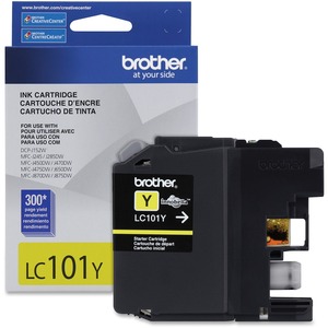 LC101YS INK CARTRIDGE - YELLOW LC101YS YELLOW INK CARTRIDGE FOR MFCJ870DW 300 PAGE YIELD Innobella Standard Yield Yellow Ink Cartridge (Yields approx. 300 pages in accordance with ISO/IEC 24711 (Letter/A4)) 123INKCART YLW INK CART F/ MFCJ870DW 300 PAGE YLD JAN-MAR 2018
