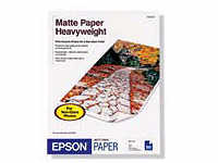 S041467 PAPER-BORDERLESS MATTE HVYWGHT 8X10 Paper - matte paper - 8 in x 10 in - 50 pcs. 50-SHEET 8X10 MATTE PREMIUM PRESENTATION PAPR F/INK JET PRINTER