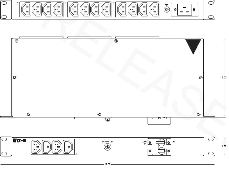 PW103BA1U405 NESS-EPDU BA 1U C20 INLETIEC320-C13 EPDU BASIC C20 16 C13